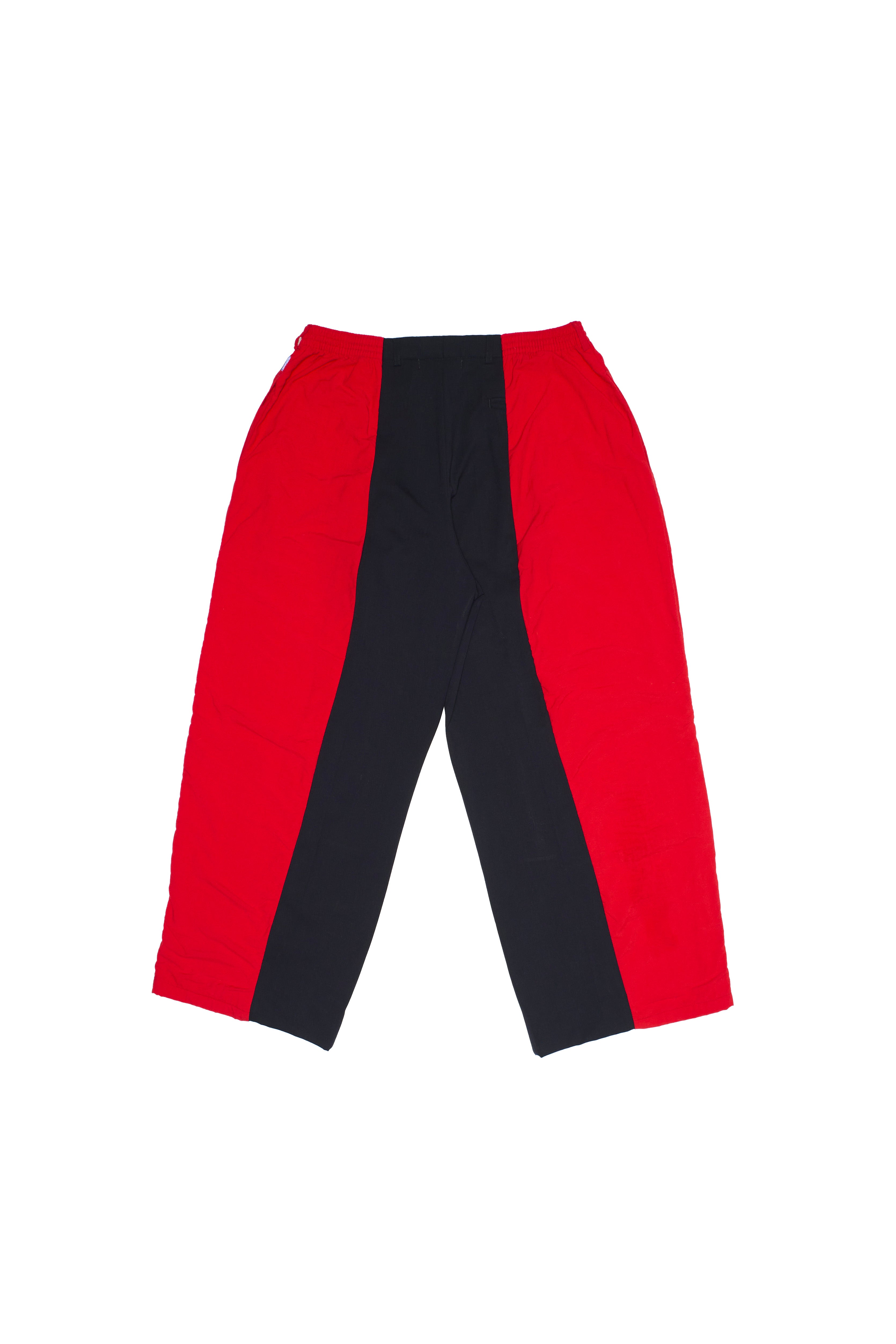 TAILORED JOGGING HALF-HALF NYLON TROUSERS