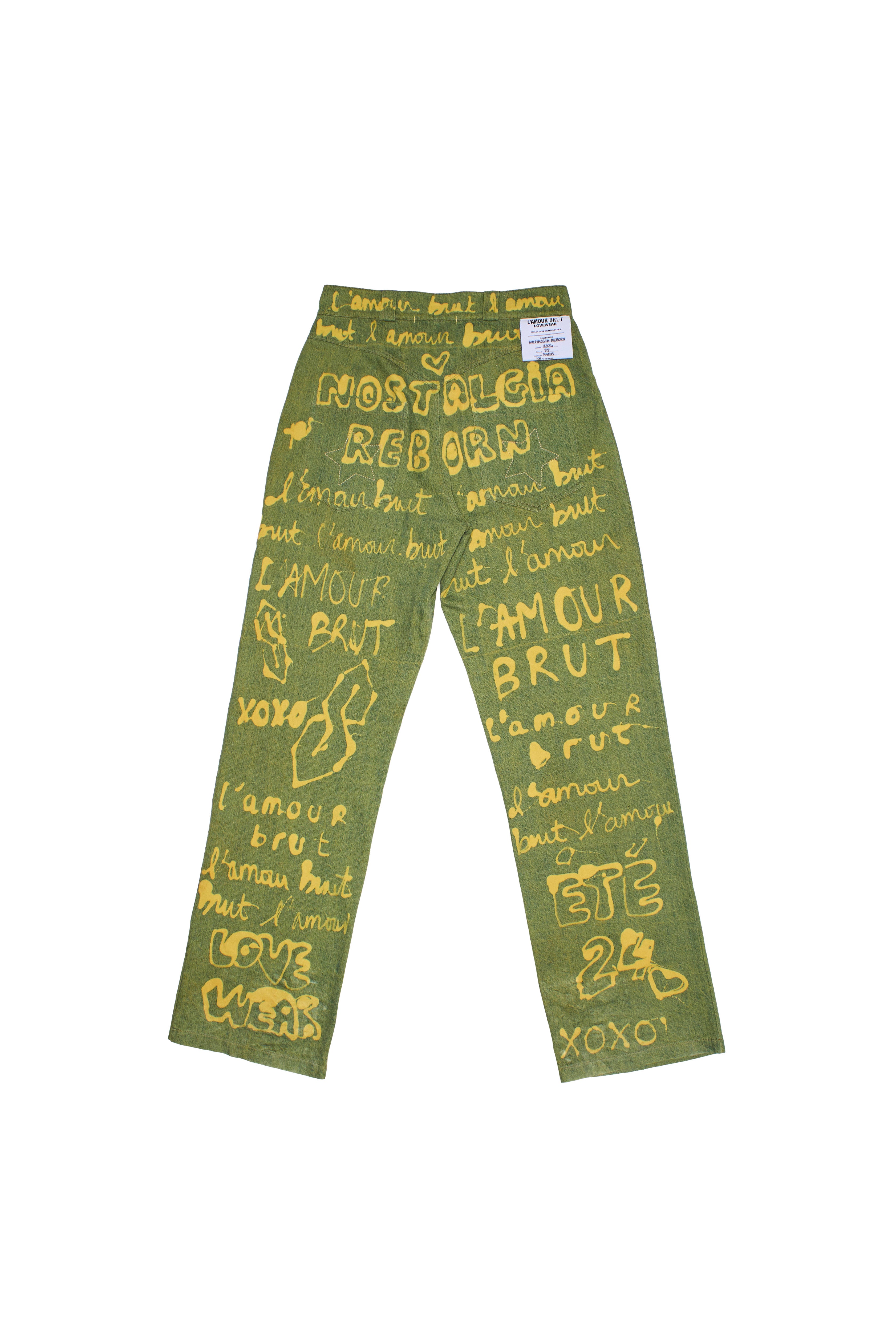 LONG STRAIGHT SCHOOL YEARS YELLOW JEANS