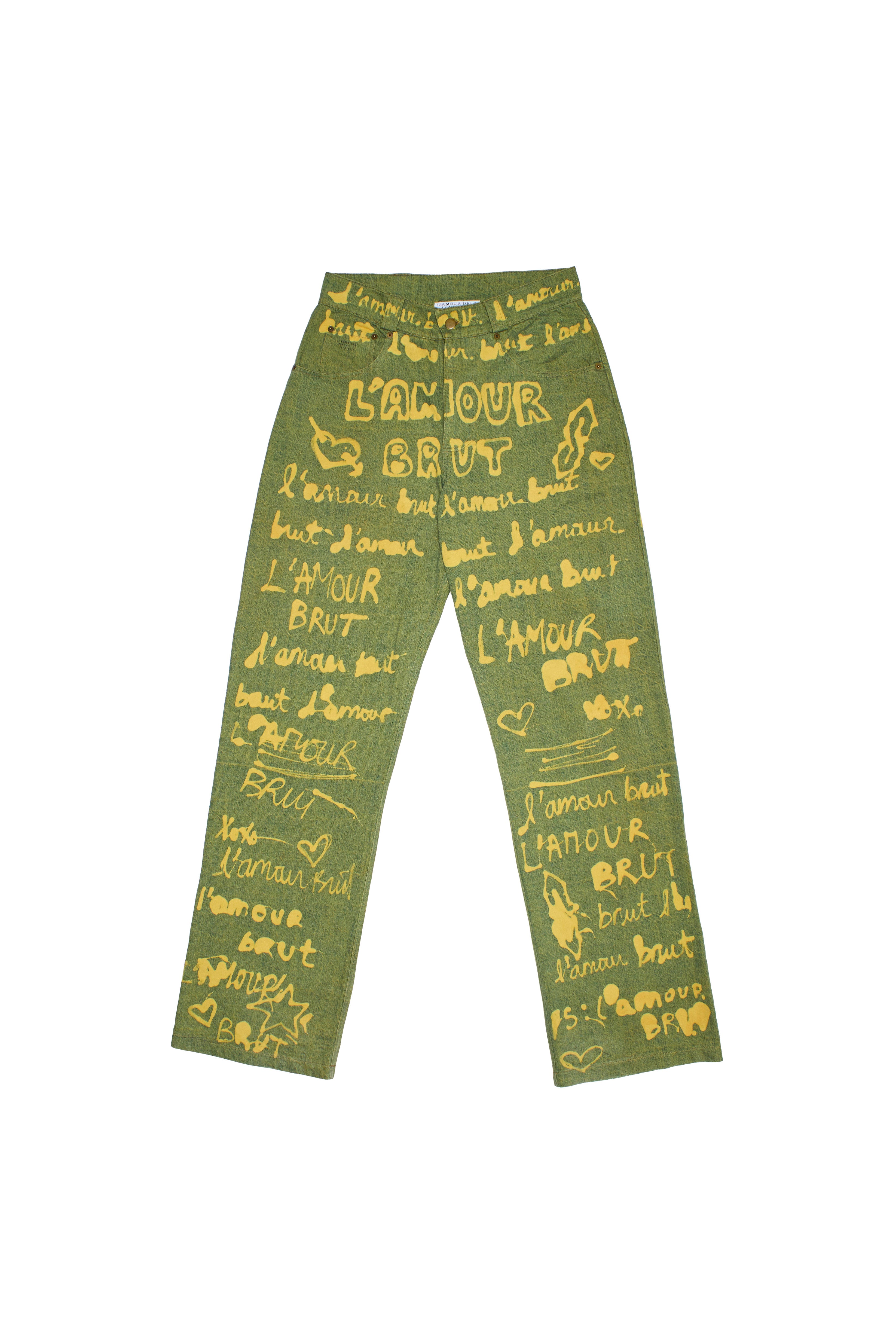 LONG STRAIGHT SCHOOL YEARS YELLOW JEANS